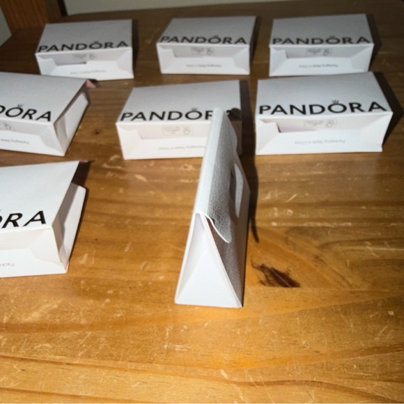 Lot of 8 NWOT Authentic Pandora Foldable Charm Boxes w/ Pandora Signature Tissue - Picture 6 of 9